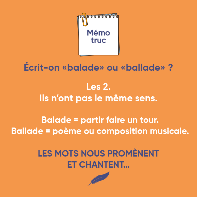 Balade ou ballade ?